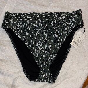 NWT high waisted bikini bottoms, L Neon Coral